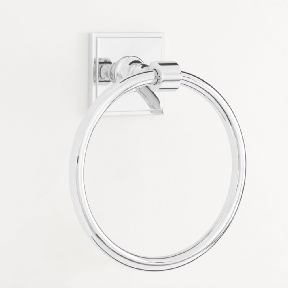 Pottery Barn Pearson Towel Ring - Chrome